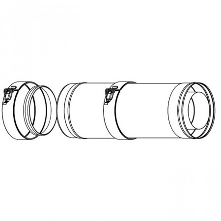 Faber MV-rør justerbart Lang ø200/130mm