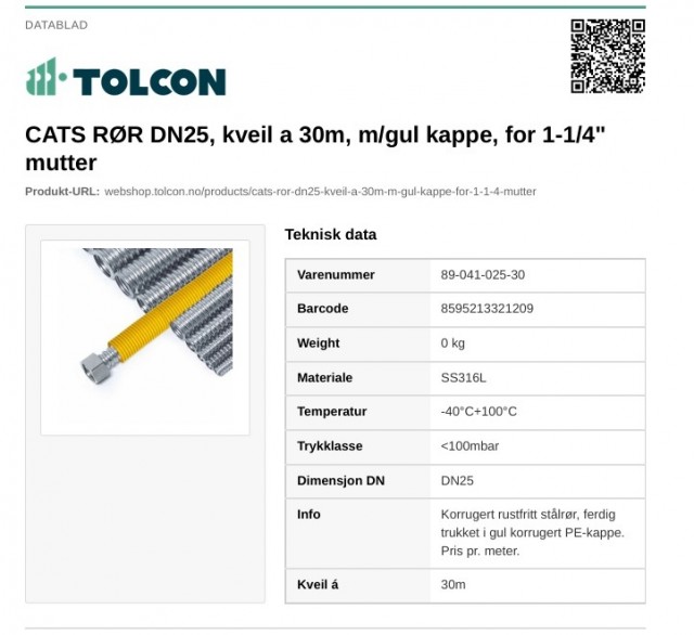 CATS RØR DN25