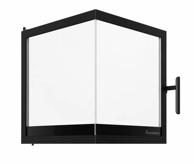 Nordpeis N-36A og N-36V dør sort med glass